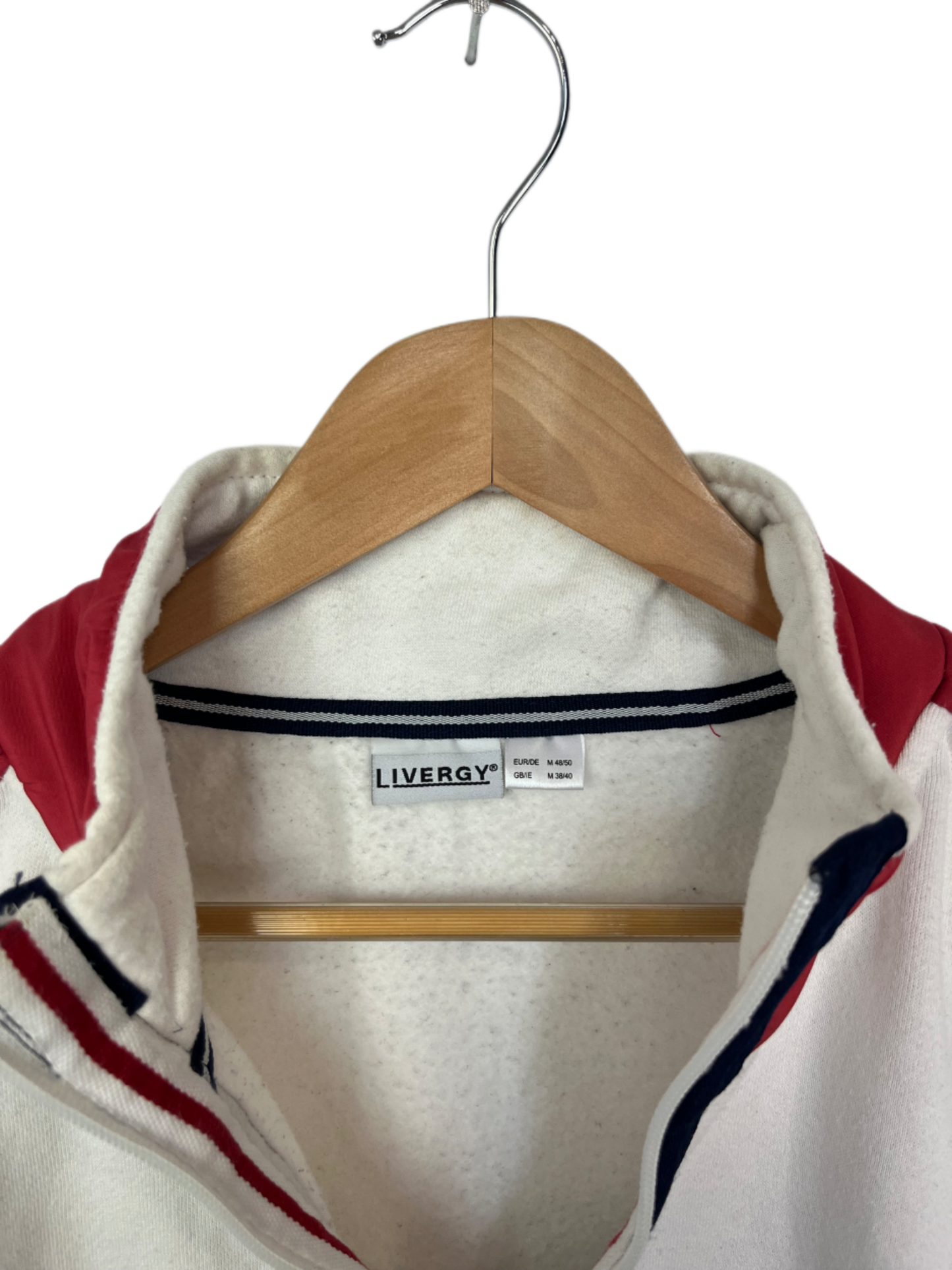 Weiß Rotes Vintage Zipper