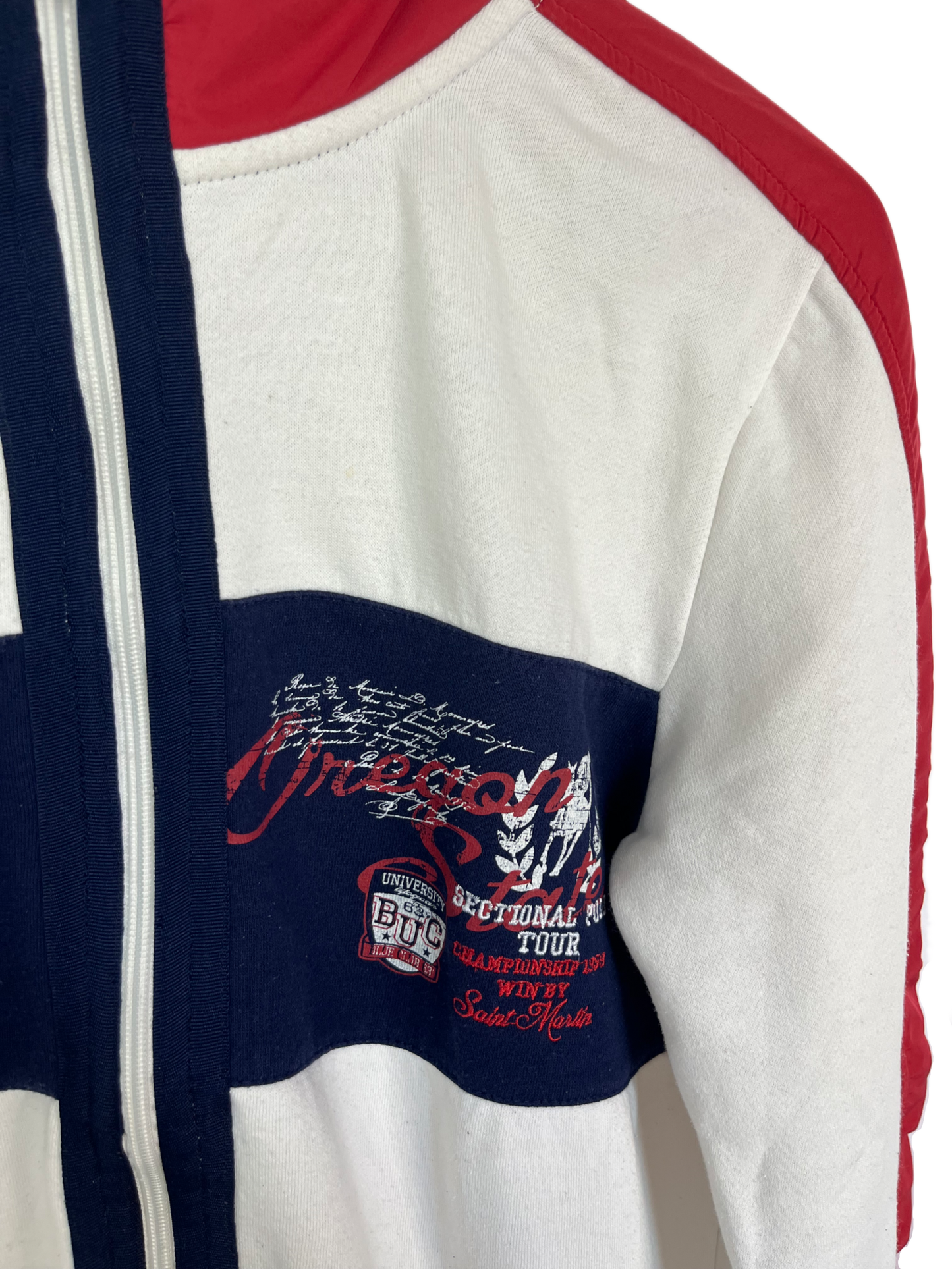 Weiß Rotes Vintage Zipper