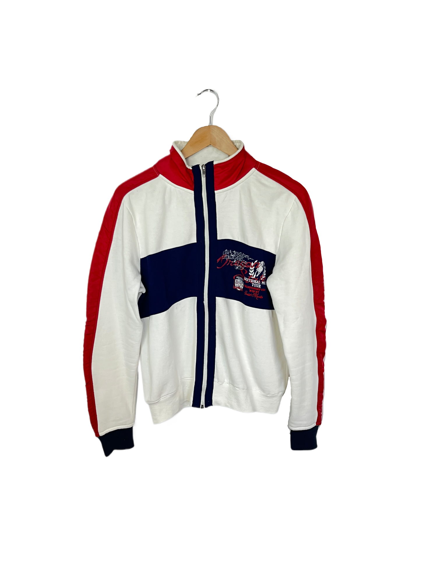 Weiß Rotes Vintage Zipper