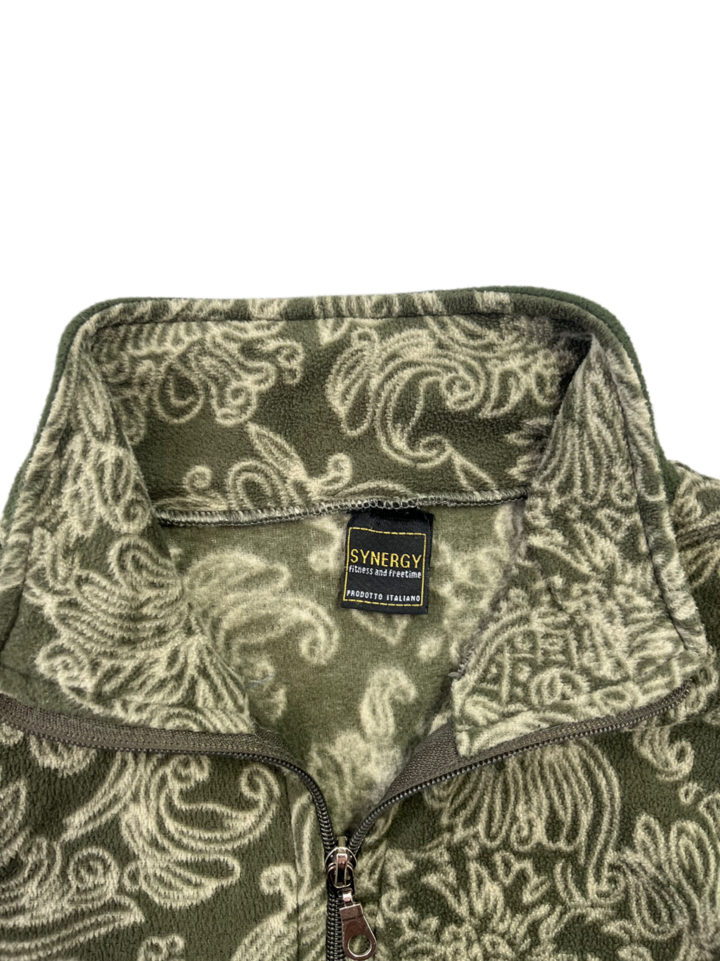 Forest Green Vintage Flecce Zipp Jacke (M)