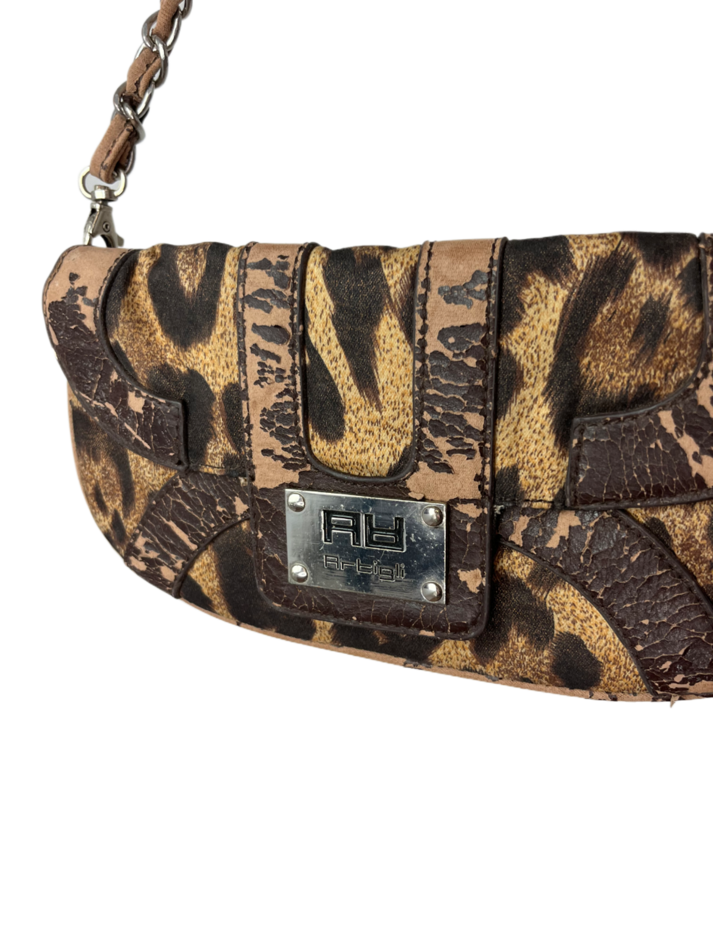 Vintage Leo-muster Baguette-Bag