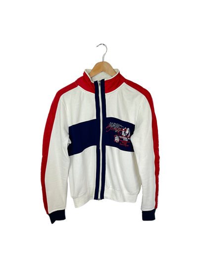 Weiß Rotes Vintage Zipper