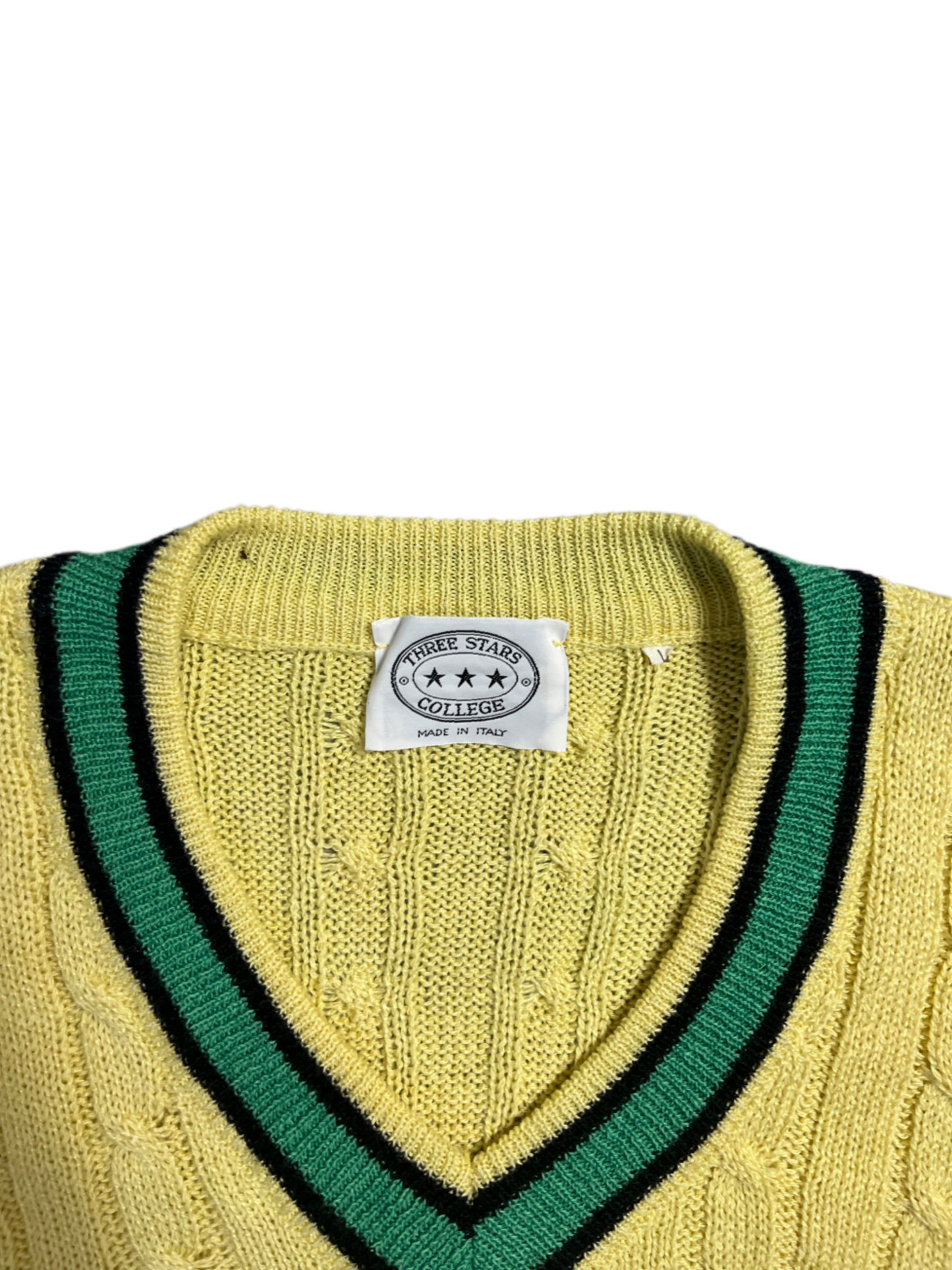 Collage Vintage Sweater Yellow-green (L)