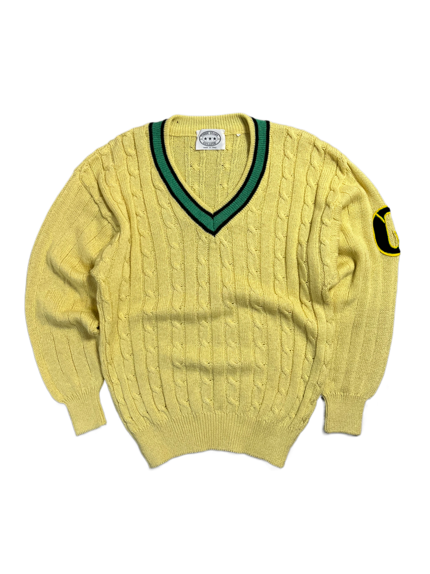 Collage Vintage Sweater Yellow-green (L)