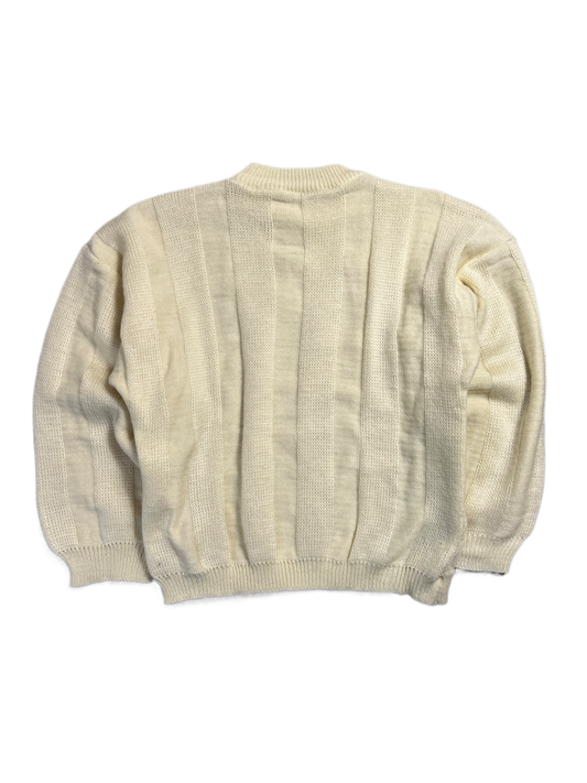 Cream-white Vintage Collage Sweater (M)