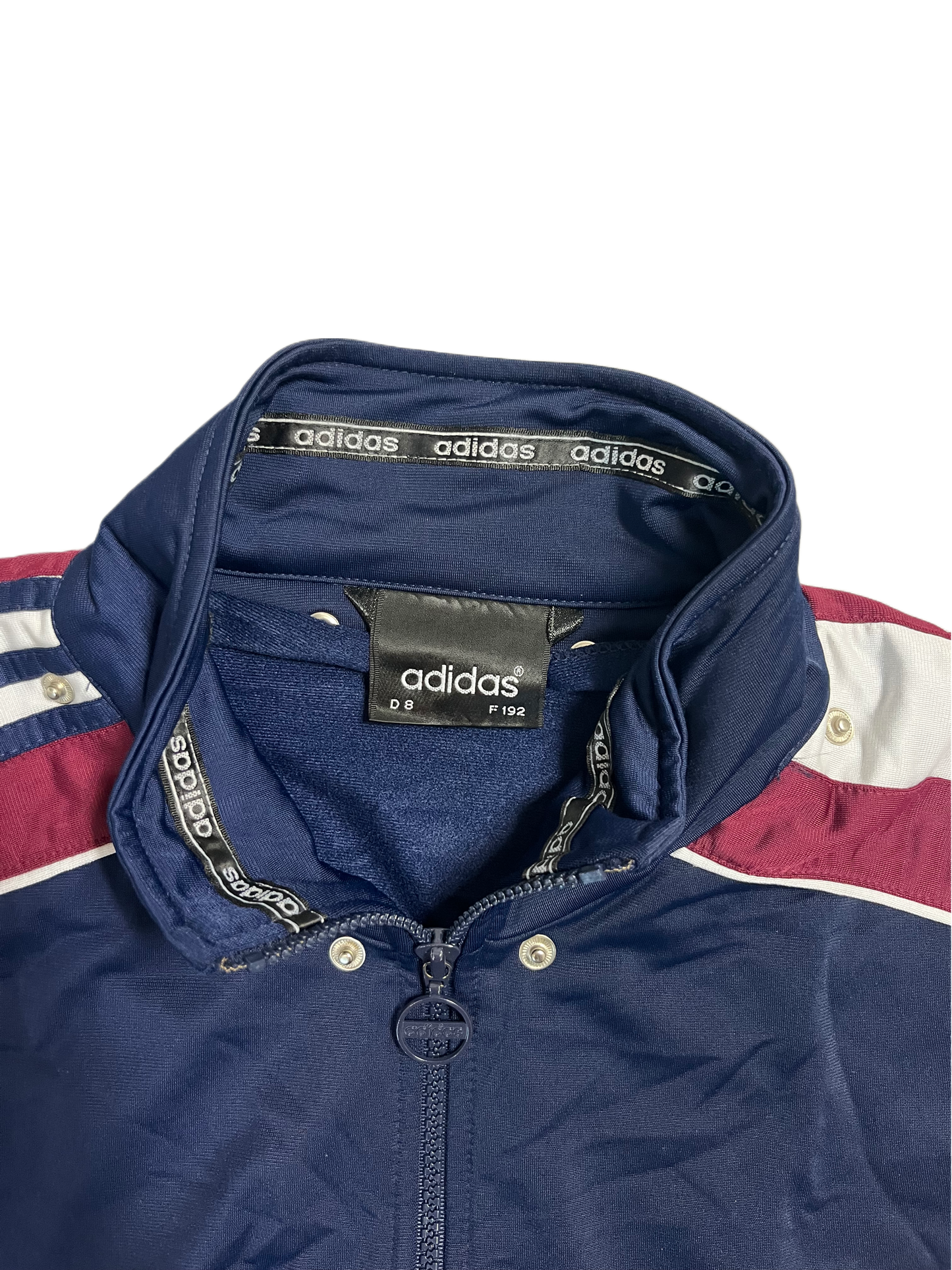 Adidas Vintage T-shirt mit zipp blu-red-withe (XL)
