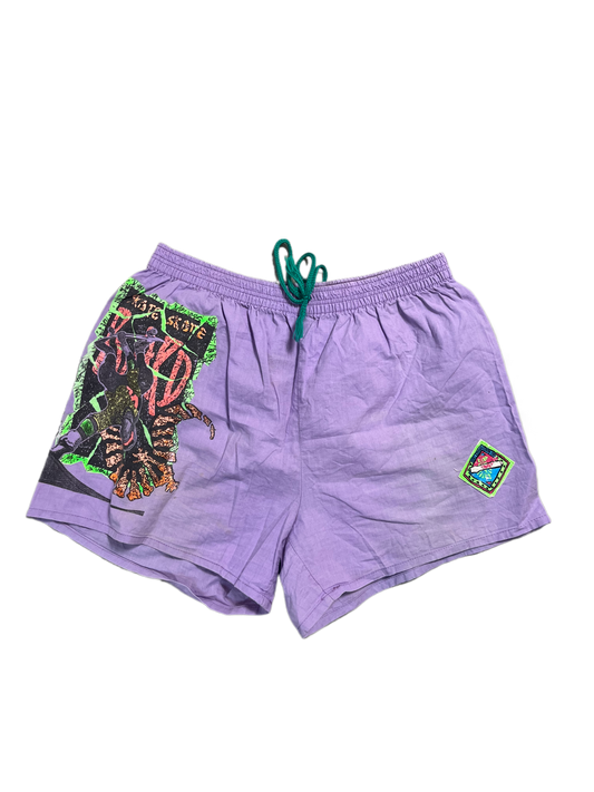 Kurze Vintage Hose Lila (S)