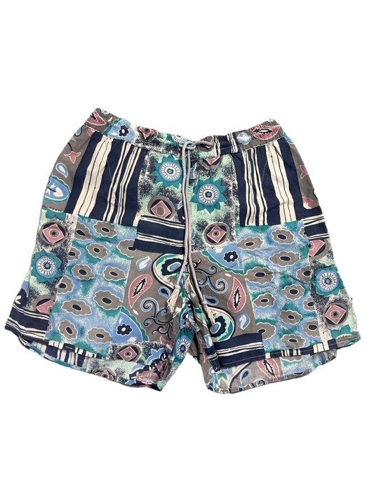 Kurze Vintage Hose Mystic Jungle Multicolor (M)