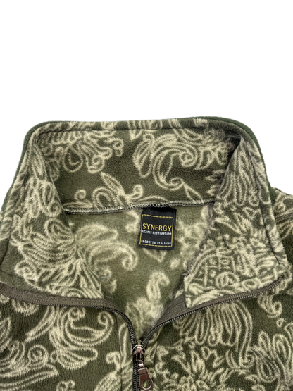 Forest Green Vintage Flecce Zipp Jacke (M)