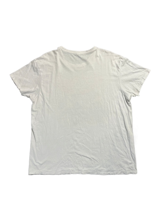 White Vintage T-shirt mit Front print (M)