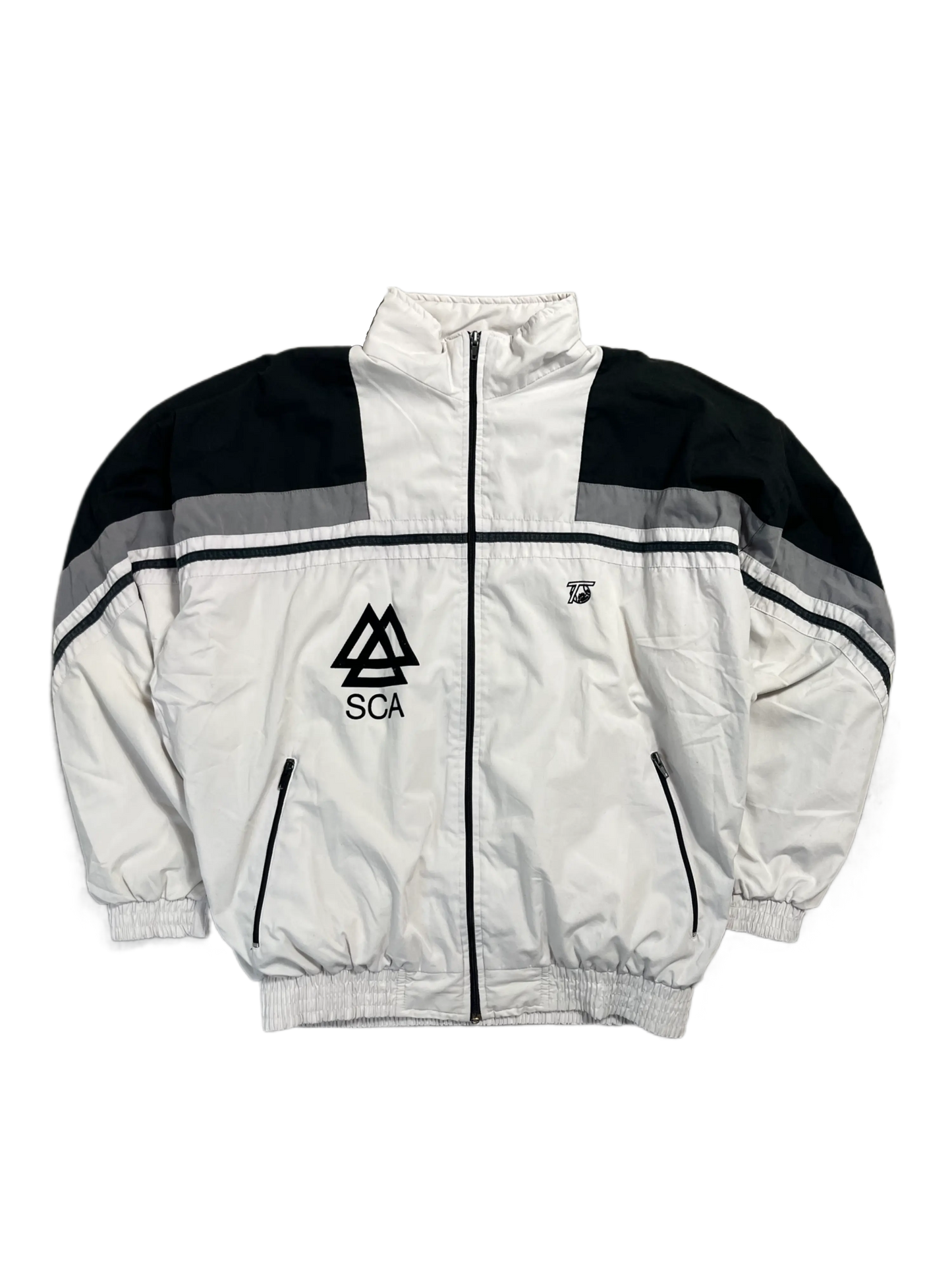Topspin Vintage Trainings Jacke white-black (M)